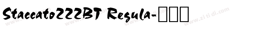 Staccato222BT Regula字体转换